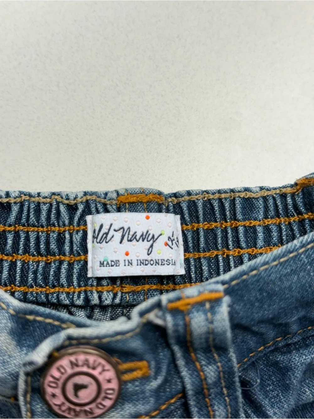 Vintage Y2K Old Navy Blue Distressed Denim Mini Skirt